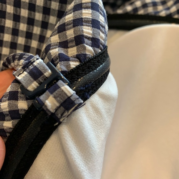 Kona Sol Bandeau w straps flounce, ruched, one piece swimsuit, size small - Picture 10 of 14